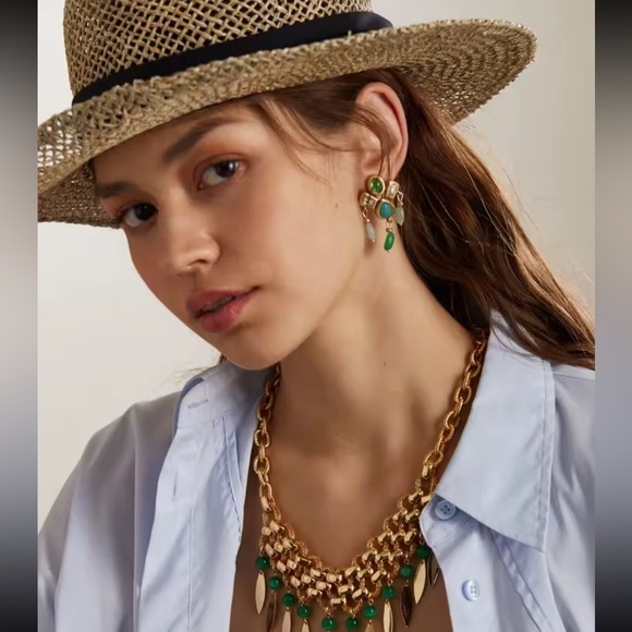 Antique Emerald Chandeliers Fine Craftsmanship Artisan Earrings - Picture 10 of 16